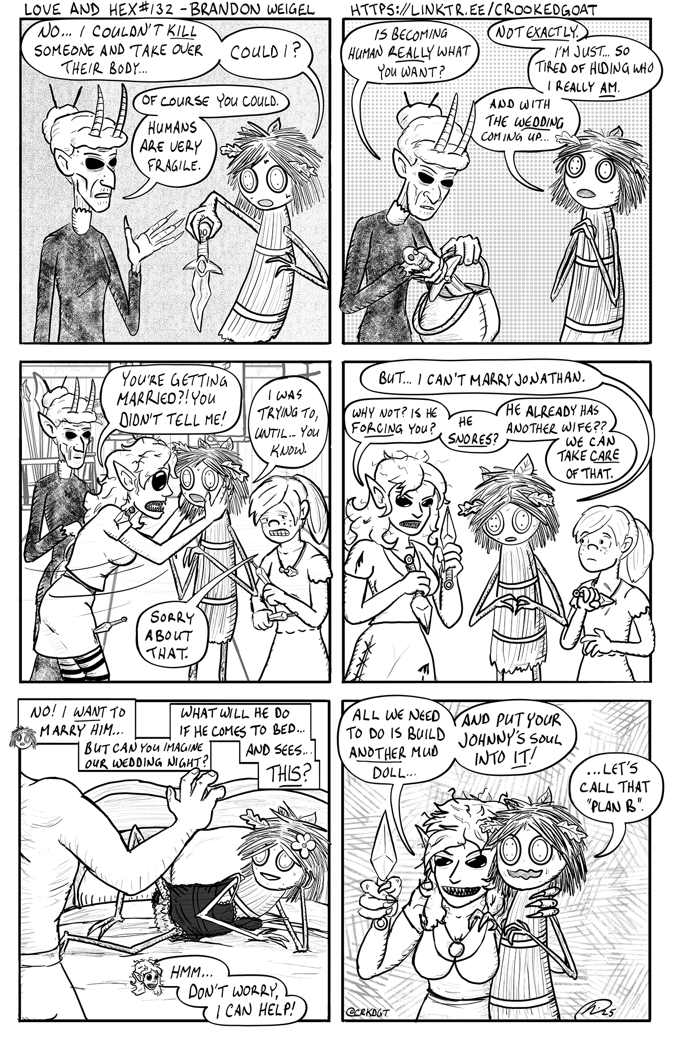 Page 132 from the comic Love and Hex. Full transcript: http://crookedgoat.ca/comic/no-bad-ideas